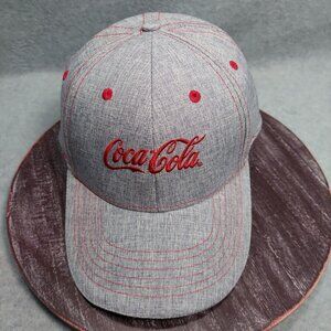 Coca-Cola Gray & Red Adjustable Baseball Cap With Embroidered Logo